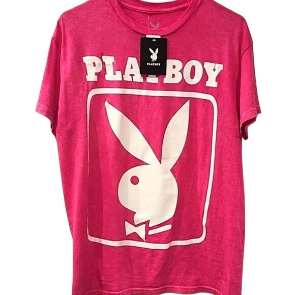 Playboy Bunny Washed Graphic S/S T-Shirt - Picture 1 of 6